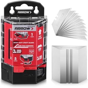 ARROW 100-Pack SK2 Utility Knife Blades, Premium Tempered Steel Box Cutter Blades with Convenient Dispenser, Sharp & Durable Replacement Blades for Cutting, Crafting, DIY Projects