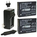 Wasabi Power Battery (2-Pack) and Charger for Panasonic DMW-BCG10, DMW-BCG10E, DMW-BCG10PP and Panasonic Lumix DMC-3D1, DMC-SZ8, DMC-TZ6, DMC-TZ7, DMC-TZ8, DMC-TZ10, DMC-TZ18, DMC-TZ19, DMC-TZ20, DMC-TZ25, DMC-TZ30, DMC-TZ35, DMC-ZR1, DMC-ZR3, DMC-ZS1, DMC-ZS3, DMC-ZS5, DMC-ZS6, DMC-ZS7, DMC-ZS8, DMC-ZS9, DMC-ZS10, DMC-ZS15, DMC-ZS19, DMC-ZS20, DMC-ZS25, DMC-ZX1, DMC-ZX3