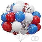 62Pcs Red White and Blue Balloons K