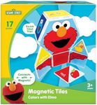 Magna-Tiles “Sesame Street” Toys, Magnetic Kids’ Building Toys from “Sesame Street” Books, Colors with Elmo Magnet Tiles, Educational Toys for Ages 3+, 17 Pieces, by CreateOn