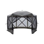 Territory Tents ST8101SL Easy Pop Up, Portable, Waterproof, UV-Resistant 8-Person Camping and Outdoors Screen Tent with Mesh Windows, Slate Grey, 124"x124"