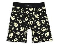 INTIMO Disney Mens' The Nightmare Before Christmas Tag-Free Boxers Underwear Boxer Briefs for Adults (Large) Black