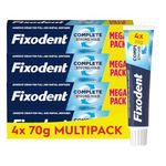 Fixodent Complete Denture Adhesive, Fresh Flavour 70g (Pack of 4)