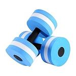 EVA Aquatic Exercise Dumbbells - Set of 2 - Aquatic Barbell Suitable for Fitness Swimming Pool Exercise and Water Aerobics