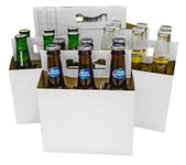 ICE N COLD 6pk Cardboard Carrier (White, 150ct) | Holds 6pk 12oz Bottles | FAST SAME DAY SHIPPING