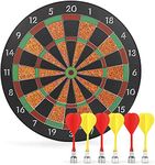 BPIL 18" Official Magnetic Dartboard for Kids, Teens & Adults – 6 Safe Darts Included – Indoor & Outdoor Family Fun, Perfect for Parties, Cafes, Game Nights