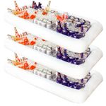 Novelty Place Inflatable Ice Serving Buffet Bar with Drain Plug - Salad Food & Drinks Tray for Party Picnic & Camping (Pack of 3)