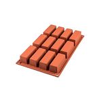 Silikomart Silicone Mould Mini Rectangular Cakes, Terracotta