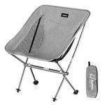 Naturehike Ultralight Folding Camping Chair,Backpacking Portable Hiking Chair Heavy Duty 330 lbs Capacity, Compact for Outdoor Camp,Fishing,Beach,Hiking,Hunting, Travel,Carry Bag Included
