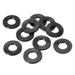 PATIKIL M10 Rubber Flat Washer, 16 Pack 10mm ID 20mm OD 2mm Thick Sealing Spacer Gasket Ring for Faucet Pipe Water Hose Fastener Bolt, Black