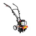 52cc Garden Petrol Tiller Cultivator Rotovator 2-Stroke Lawn Soil Fox Powerful Engine 7500rpm 10cm Tilling Depth 23cm Tilling Width - 2 Years Warranty