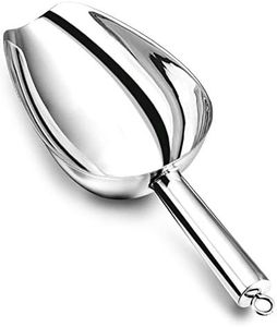 Food Ice Scoop, 24 Ounce Big Stainless Steel Scoop, P&P CHEF Metal Candy Popcorn Flour Utility Scoop for Wedding Party Bar Kitchen Bath, Heavy Duty & Dishwasher Safe