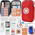 First Aid Kit 200pcs, First Aid Kit Designed for Family Emergency Care. Ideal for Cars, Offices, Sports,Homes, Schools, Travel, Camping, Sports, Workplace & Outdoor