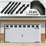 Eapele Magnetic Garage Door Decoration Kit Include Faux Windows Hinges and Handles Black