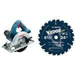 BOSCH Bare-Tool CCS180B 18-Volt Lithium-Ion 6-1/2-Inch Circular Saw + Bosch DCB624 Daredevil 6-1/2-Inch Framing Ripping Blade