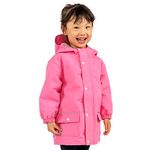 JAN & JUL Toddler Rain Jacket for Girls, Fleece-Lined and Waterproof (Watermelon Pink, 2T)