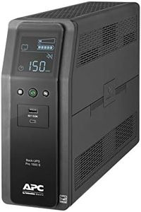 APC UPS 1500VA Sine Wave UPS Battery Backup, BR1500MS2 Backup Battery Power Supply, AVR, 10 Outlets, (2) USB Charger Ports