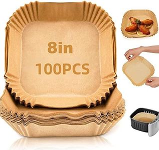 100 Pcs Air Fryer Liners Disposable Paper - 8In Square Parchment Paper Liners, Baking Paper for Air Fryer Oil-Proof Baking Microwave