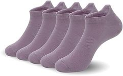 SERISIMPLE Women Ultra Thin Socks Viscose Bamboo Low Cut No Show Ventilating Low Ankle Anti Odor Arch Support Mesh Socks 5 Pairs (s, Grape purple)