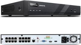 ONWOTE 16 Channel H.265+ 4K 8MP PoE Security NVR, 16CH NVR with NO Hard Drive, Support up to 20TB with 2 Storage Bays, Only Work with ONWOTE 8MP 6MP 5MP PoE IP Cameras