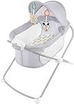 Fisher-Price Soothing View Projection Bassinet – Fawning Leaves, Folding Portable Baby Cradle with Projection Light for Newborns and Infants