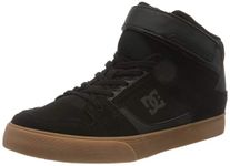 DC Shoes Boys Pure High-top Elastic Sneaker, Black/Gum, 2 UK