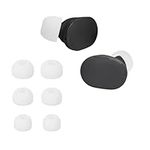 kwmobile 6x Replacement Ear Tips Compatible with JBL Tune Buds - Silicone Tips for Earphones - White