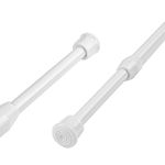 Aluminium Extendable Curtain Rod Tension Pole Easy Fitting For Net Curtains, Shower Curtains or Voile, Length 105-190cm, Diameter 1.6cm