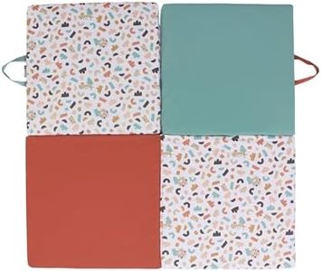 TINÉO - Tapis D'éveil - Tapis De Motricité - Tapis Bébé - Tapis de Jeu - Multifonction 3 en 1-120x120 cm (CACHE COUCOU)