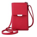 LZSXDWXY Womens Crossbody Phone Bag Leather Coin Cell Phone Wallet Mini Mobile Purse Shoulder with Strap and Card Slots