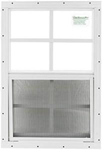 Shed Windows and More 14" X 21" White Flush Mount Tempered Glass, Playhouse Windows, Chicken Coop Windows