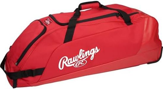 Rawlings | Workhorse Wheeled Equipment Bag | Baseball & Softball | Scarlet