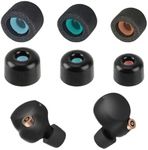 Ear Tips for Sony WF-1000XM 3/4/5, 3 Pairs Earbuds Replacement Tips Foam Earbud Tips Noise-Reducing Earbuds Rubber Tips Earbuds Cap Non-Slip Soft Memory Foam Ear Tips Black Replacement Earbud - S M L