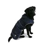 Ancol Muddy Paws All Weather Stormguard Coat . Navy Blue. Size Medium ( length 40cm, up to 65cm girth)