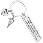 Hutimy Jewelry Men's Hutimy Clinical Instructor Gifts Keychain Men Best Nursing Instructor Appreciation Gift Nurse Preceptor Thank You Key Chains Jewelry Clinical Instructor Large Stainless Steel