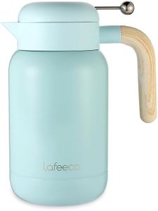 Aura Thermal Coffee Carafe Tea Pot for Keeping Hot & Iced Cold - Vacuum Insulated - Thermos Water Pitcher - Beverage Dispenser - Cool Touch Handle & Lid - BPA Free - 1.5 Liter - Blue