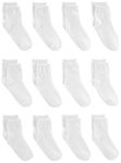 Simple Joys by Carter's Baby 12-Pack Sock Crew, White, 12-24 Months