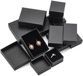 ZDNT 12 Pcs Jewellery Box Jewellery Gift Box Cardboard Jewellery Box Display Box Rectangle Gift Box Black Jewellery Boxes for Earrings,Necklaces,Bracelets and Rings