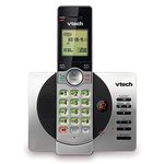 VTech DECT 6.0 Single Handset Cordless Phone with ITAD, CID, Backlit Keypad and Screen, Full Duplex Handset Speakerphone, Call Block Silver/Black - CS6929