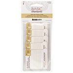 Basic Elements Pure Silk Cord - The Beadsmith – White Color – Size 4 (0.6mm) – 2 Meters per Card, 5 Cards per Package), Needle Attached – for Knotting Pearls, Gemstones, Crystals and Beads