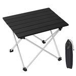 LIANTRAL Portable Camping Table, Light Outdoor Folding Table, Small Compact Picnic Aluminum Table with Carrying Bag for Camping, Picnic, Barbecue, Hiking, Fishing