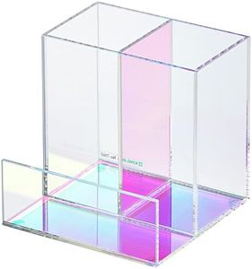 King Jim Desk Organizer Lumilia Acrylic Storage Pen & Smartphone Stand 7560 Aurora Color