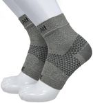 Zensah Plantar Fasciitis Sleeve - Relieve Heel Pain, Arch Support, Reduce Swelling - Compression Foot Sleeve, Plantar Fasciitis Sock (Medium, 1 Pair - Heather Grey)