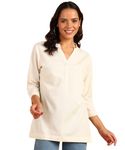 BLOCKS OF INDIA Short Kurta for Women | Women's Regular Short Kurti | Straight Short Kurti_Natural_L