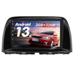 Andriod 13 Car Radio Stereo for Mazda CX5 2013 2014 2015 2016 Built-in Carplay/Android Auto 2G RAM 32GROM Head Unit with WiFi GPS Navigation DSP Bluetooth Supports Full RCA Output