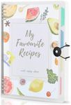 WEMATE Blank Recipe Book for Own Recipes, Recipe Binder 8-Ring 8.5x11 Inches, Recipe Notebook with 8 Dividers and 4 Stickers, Hold up to 272 Recipes