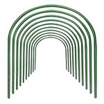 NMFIN 10 Pack Garden Greenhouse Hoops,23.6 x 23.6 Inch Steel Garden Tunnel Hoops with Plastic Coating,Rust-Free Grow Tunnel for Garden Fabric,Garden Netting