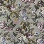 Decora Furnishings Classic Jacquard Woven Cotton Mix Floral Design Furnishing Fabric for Upholstery, Sofa, Diwan, Cushions, Chair and Craft - Width 137 cms (54 inches) (Green)