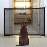 Magic Gate for Dogs, Portable Folding Stair Gate Safe Guard Pet Isolation Net Indoor and Outdoor Safety Gate Install Anywhere for Dogs Cats - 110x72cm