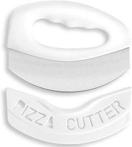 Urbanstrive Heavy Duty Stainless Steel Pizza Cutter with Cover, Super Sharp Blade Pizza Knife Pizza Cutter Rocker, Perfect Kitchen Gadgets for Pizza Cutting Home Essentials, White